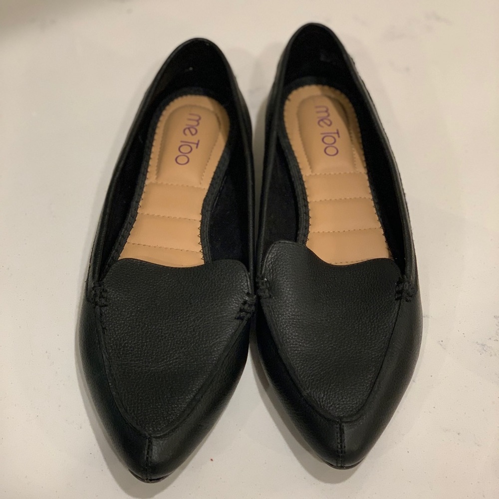 Black Leather Flats/Loafters